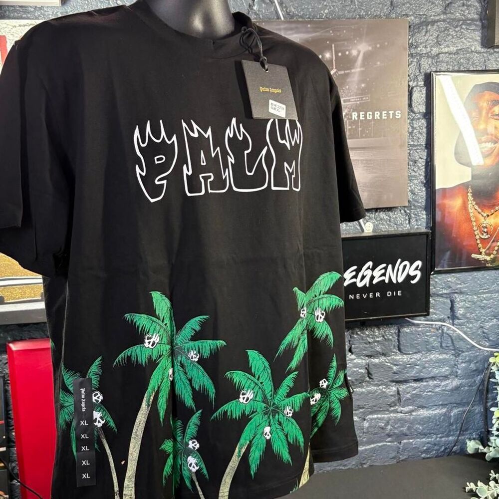 Palm-angels Men's Black T-shirt